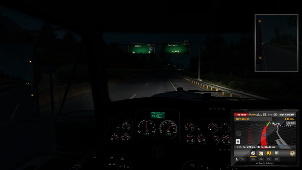 American Truck Simulator: night