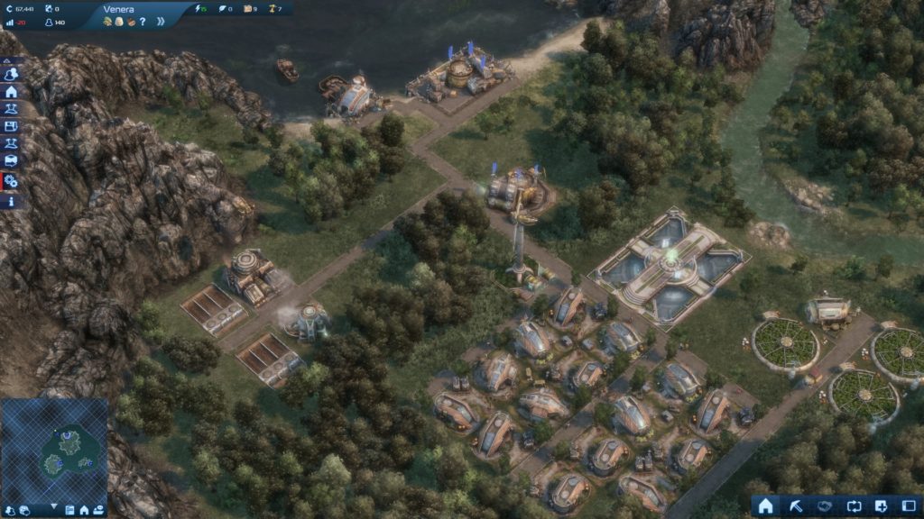 Anno 2070: view of an early settlement