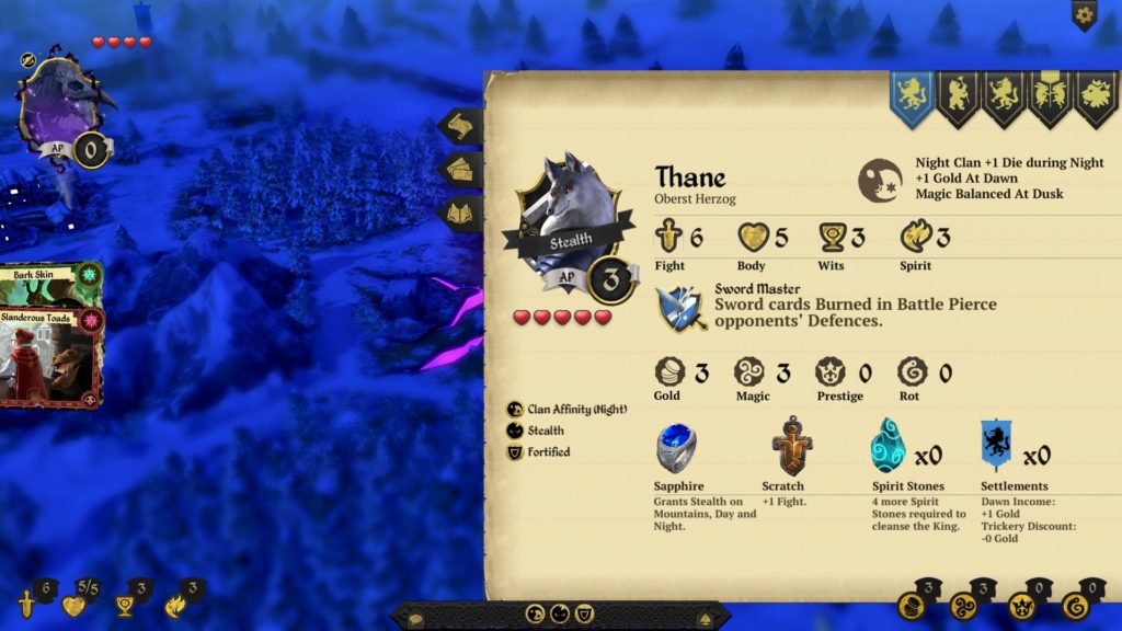 Armello: a character sheet